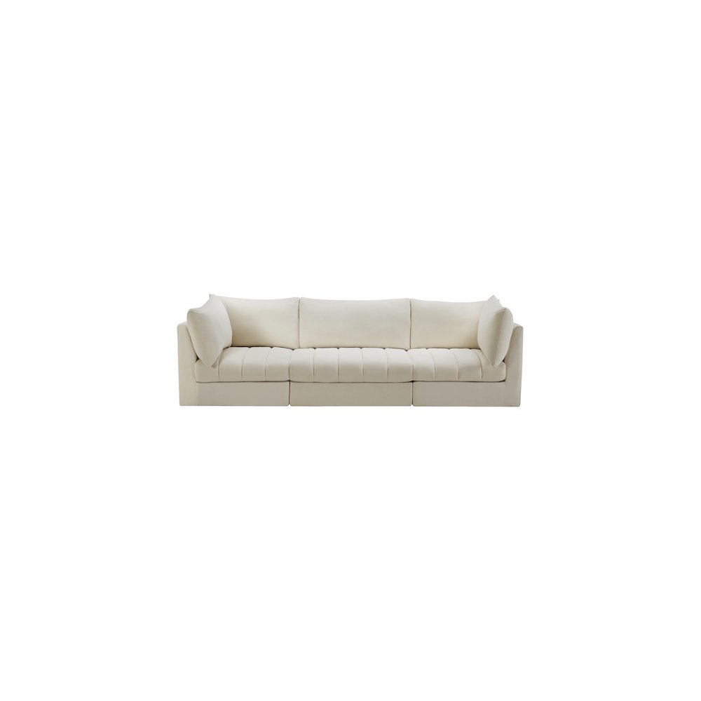 Jacob Cream Velvet Modular Sofa. Picture 3