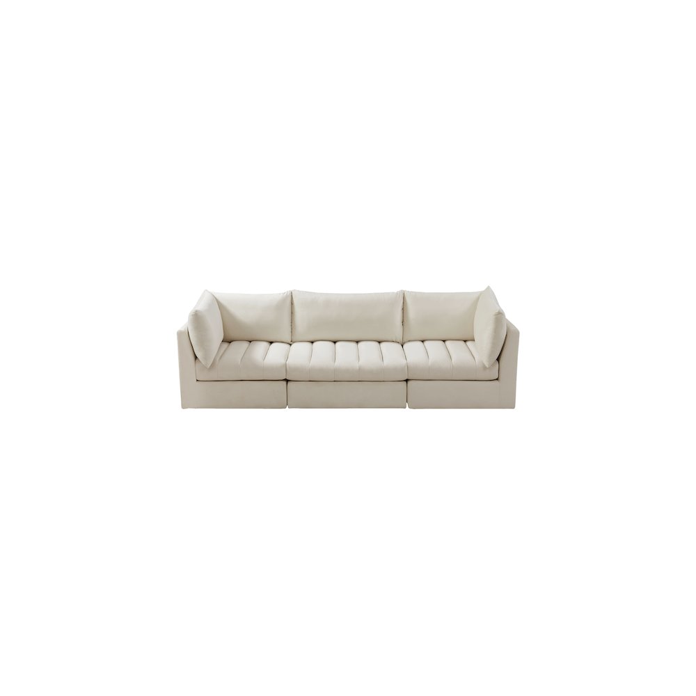 Jacob Cream Velvet Modular Sofa. Picture 4