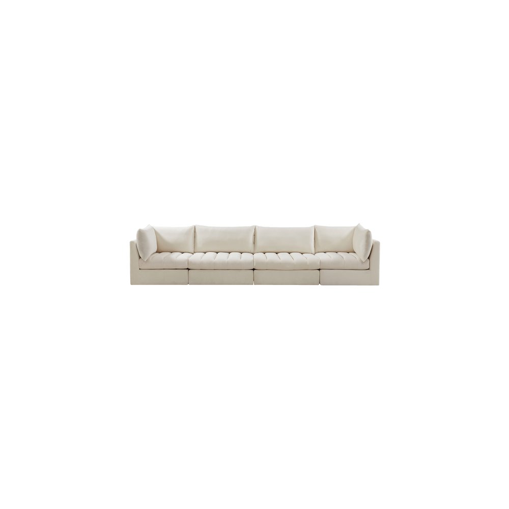 Jacob Cream Velvet Modular Sofa. Picture 3