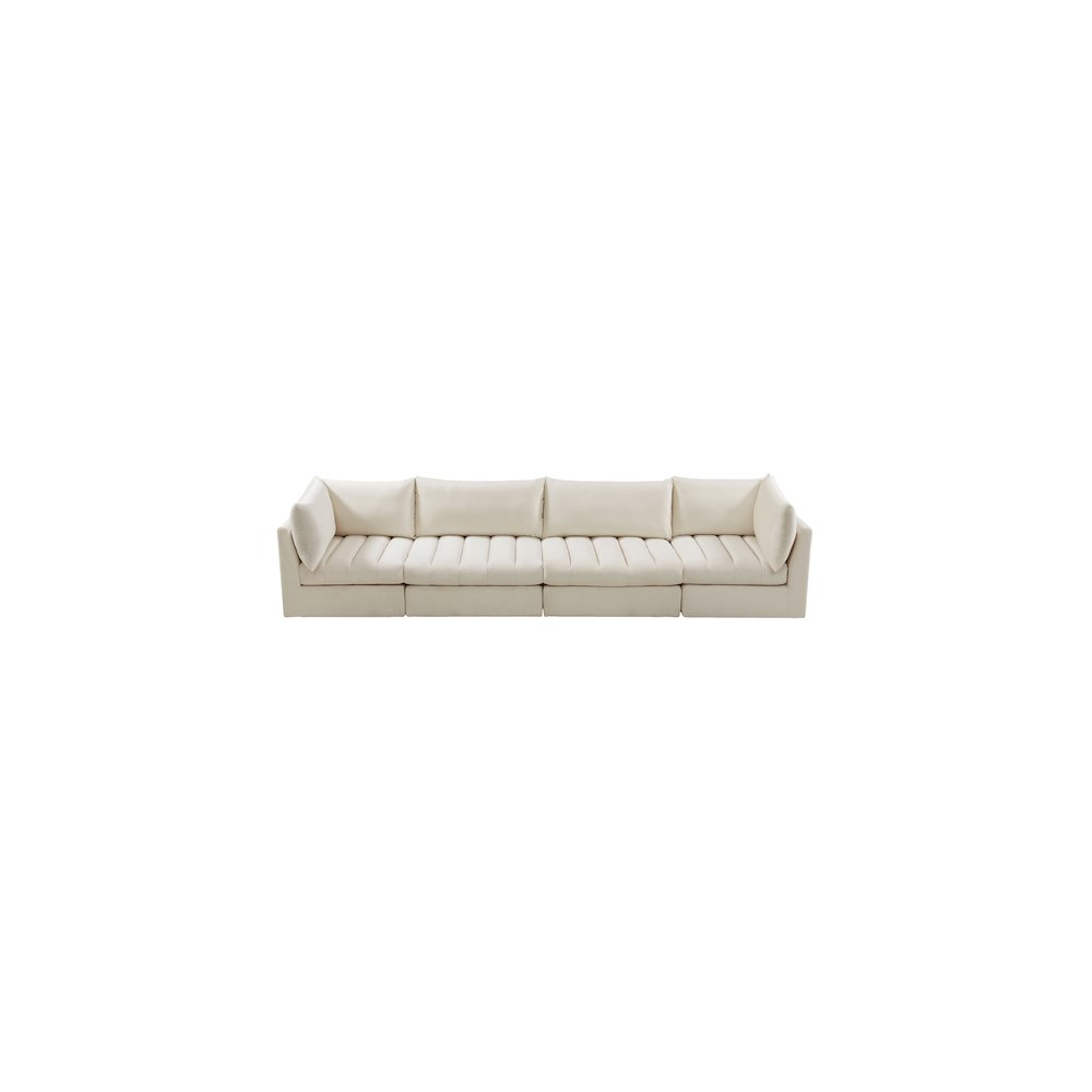 Jacob Cream Velvet Modular Sofa. Picture 4