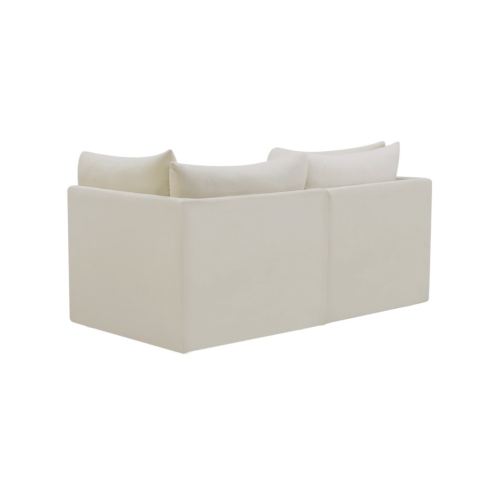 Jacob Cream Velvet Modular Sofa. Picture 2