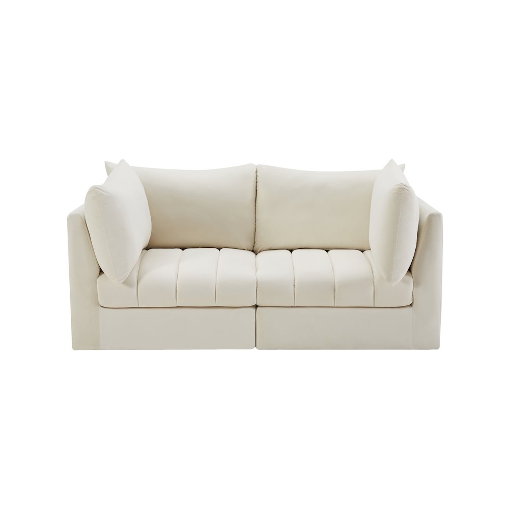 Jacob Cream Velvet Modular Sofa. Picture 3