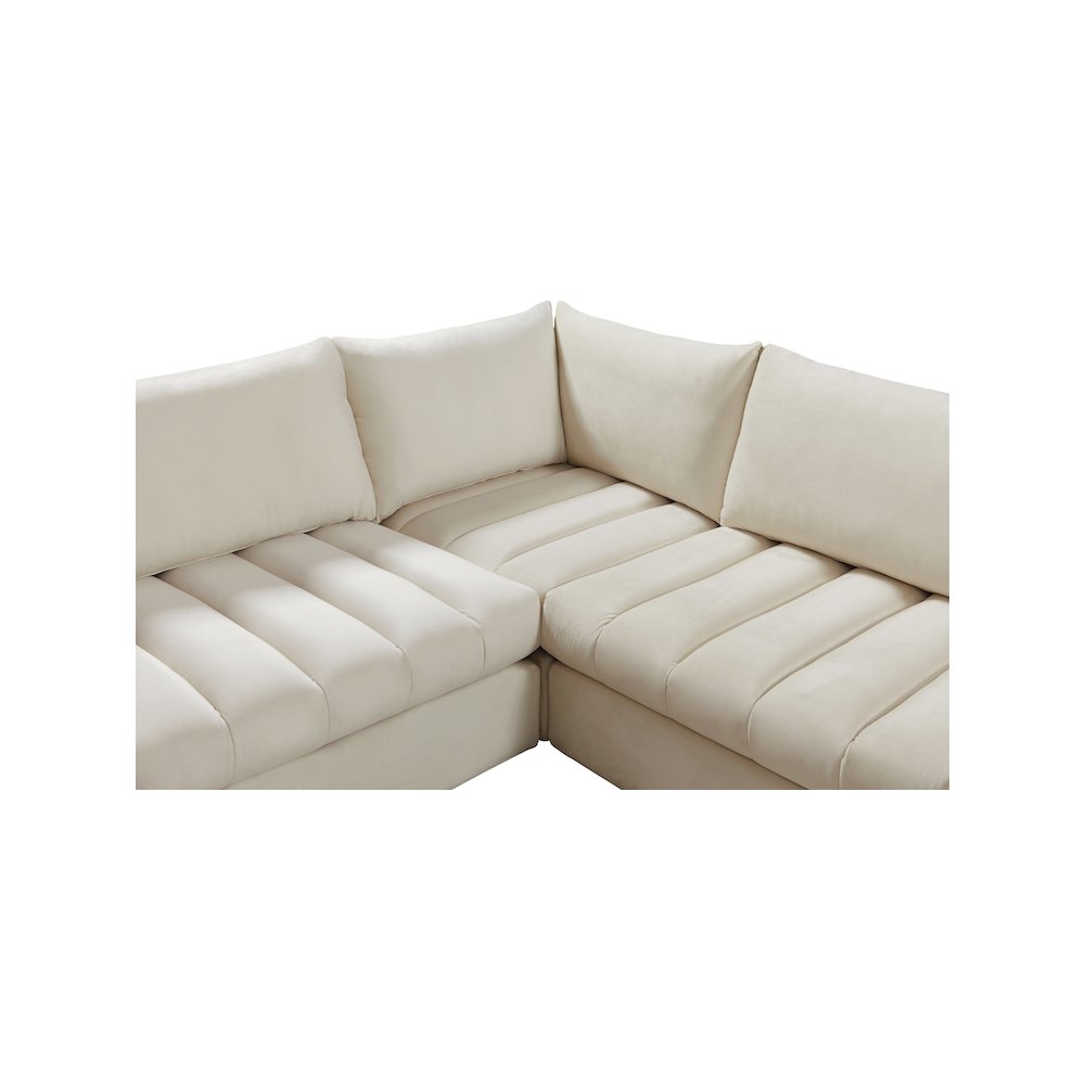 Jacob Cream Velvet Modular Sectional. Picture 10