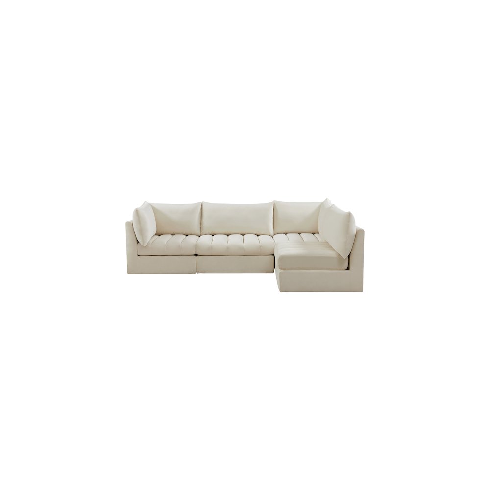 Jacob Cream Velvet Modular Sectional. Picture 5