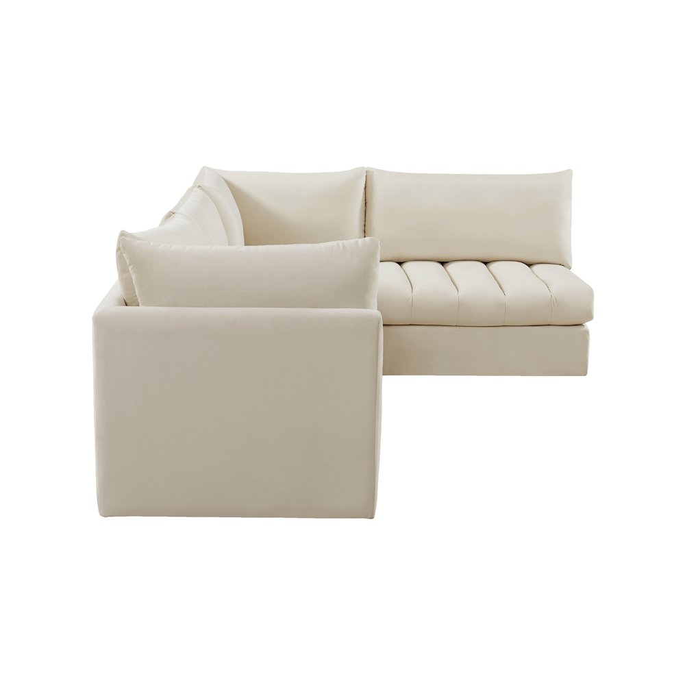 Jacob Cream Velvet Modular Sectional. Picture 6