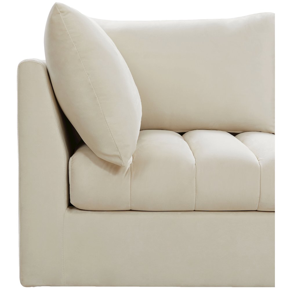 Jacob Cream Velvet Modular Sectional. Picture 7
