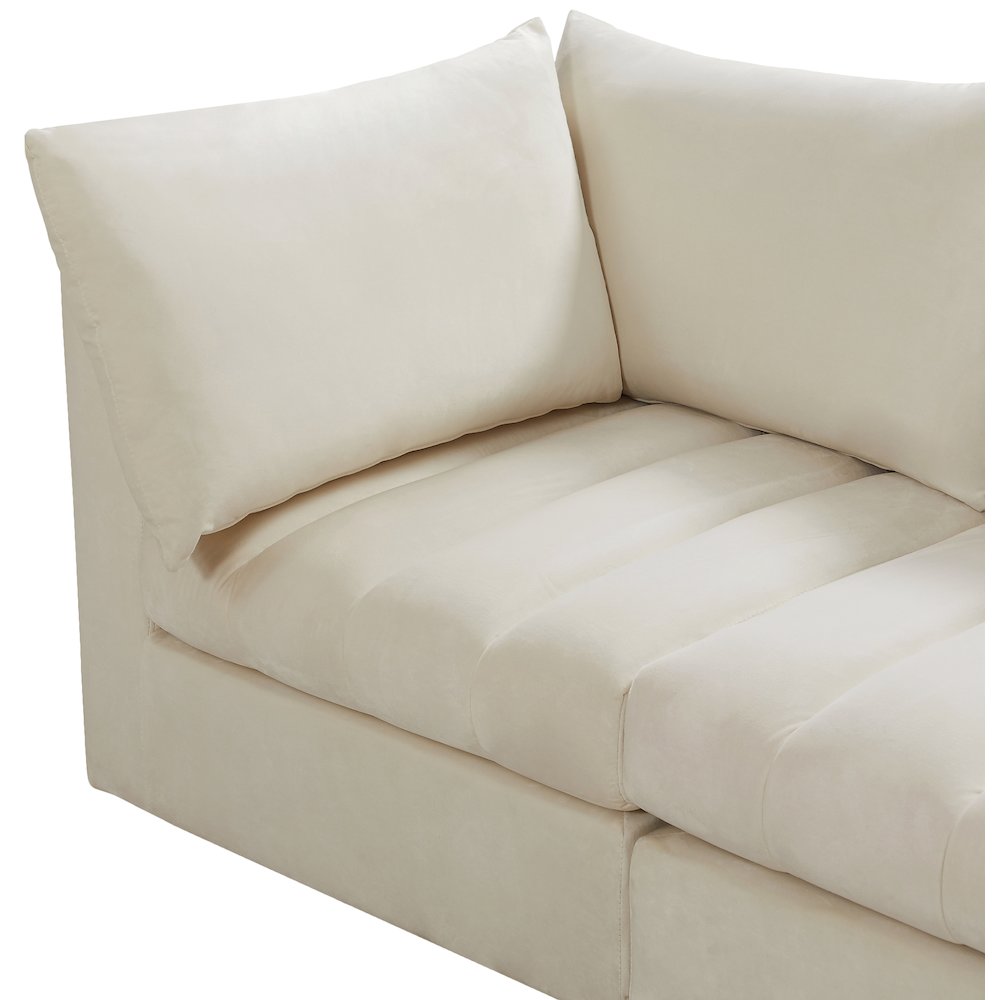 Jacob Cream Velvet Modular Sectional. Picture 8