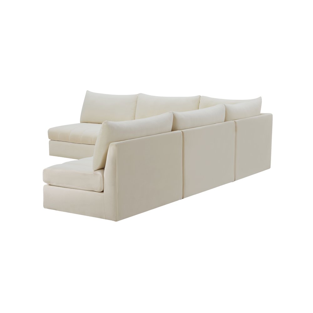Jacob Cream Velvet Modular Sectional. Picture 3
