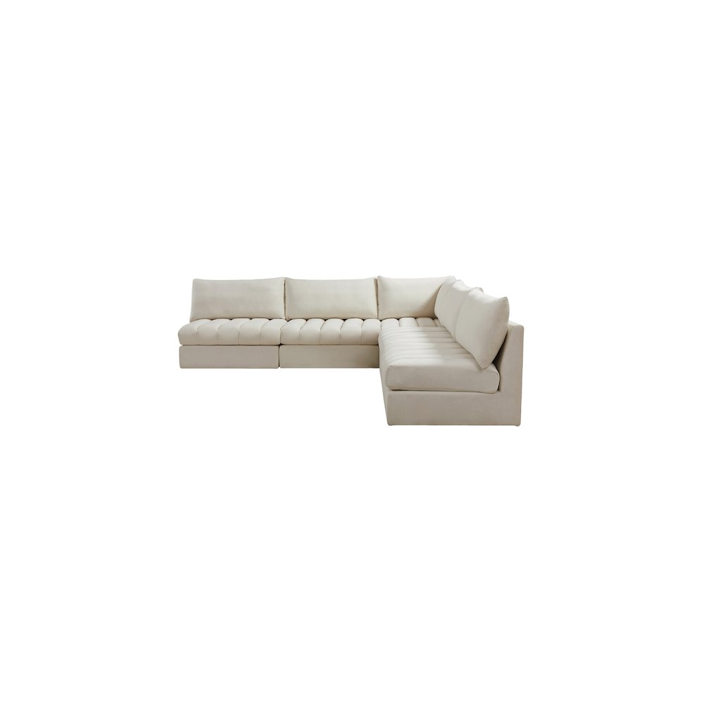 Jacob Cream Velvet Modular Sectional. Picture 5