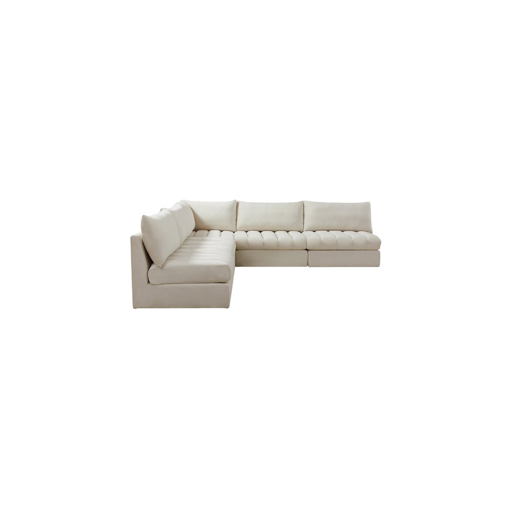 Jacob Cream Velvet Modular Sectional. Picture 6