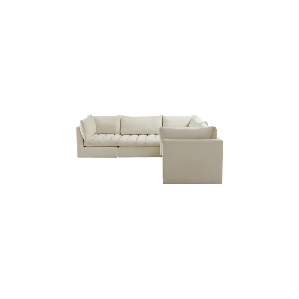 Jacob Cream Velvet Modular Sectional. Picture 4