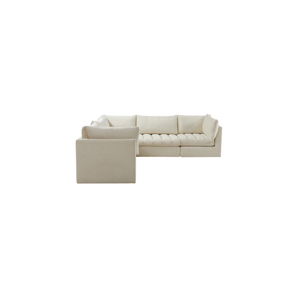 Jacob Cream Velvet Modular Sectional. Picture 5