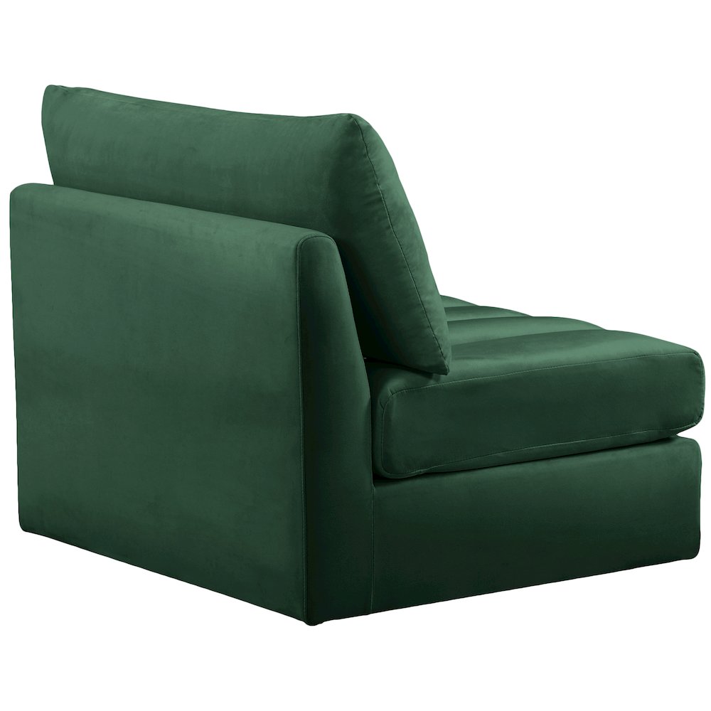 Jacob Green Velvet Armless. Picture 2