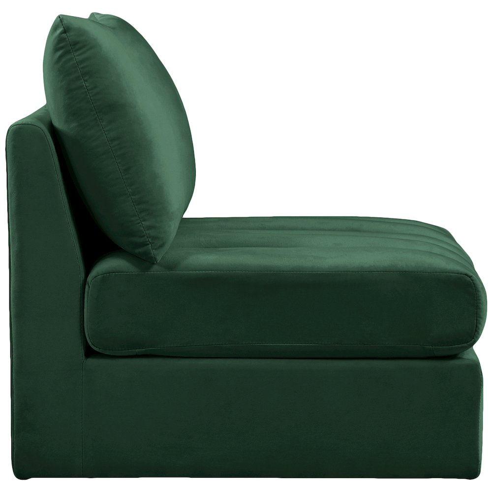 Jacob Green Velvet Armless. Picture 5
