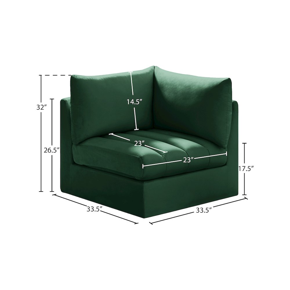 Jacob Green Velvet Corner. Picture 8