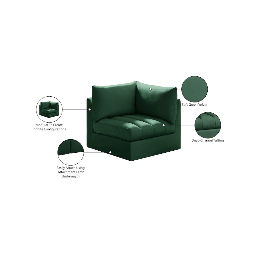 Jacob Green Velvet Corner. Picture 9