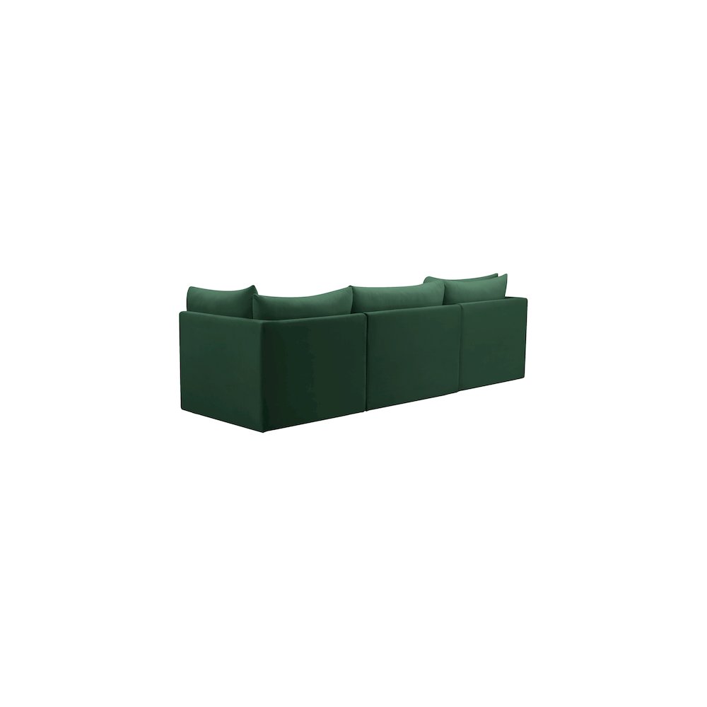 Jacob Green Velvet Modular Sofa. Picture 2