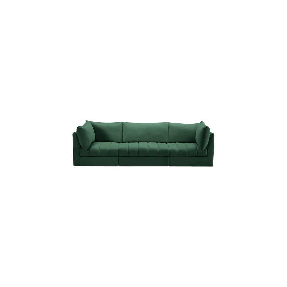 Jacob Green Velvet Modular Sofa. Picture 3