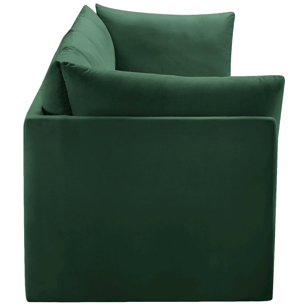 Jacob Green Velvet Modular Sofa. Picture 5