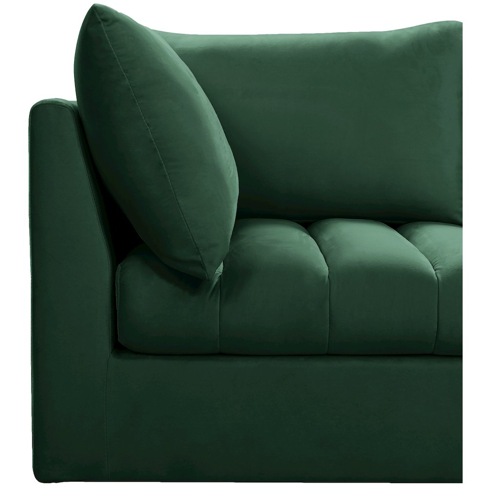 Jacob Green Velvet Modular Sofa. Picture 6