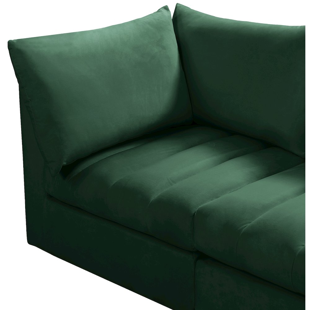 Jacob Green Velvet Modular Sofa. Picture 7
