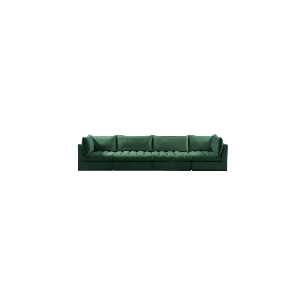 Jacob Green Velvet Modular Sofa. Picture 3