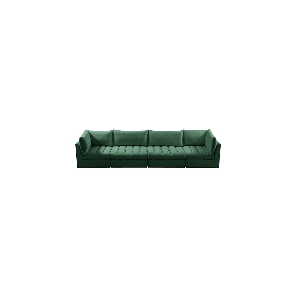 Jacob Green Velvet Modular Sofa. Picture 4