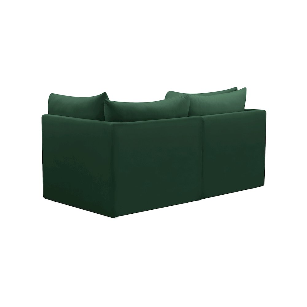 Jacob Green Velvet Modular Sofa. Picture 2