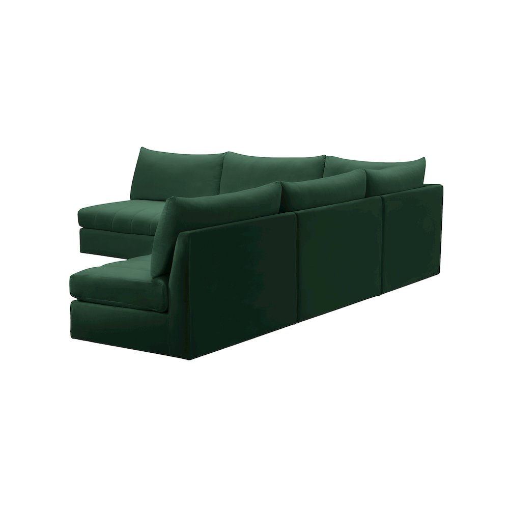 Jacob Green Velvet Modular Sectional. Picture 3
