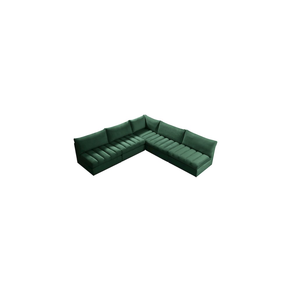 Jacob Green Velvet Modular Sectional. Picture 4