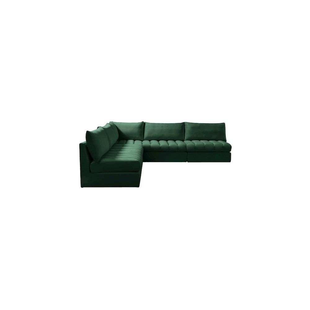 Jacob Green Velvet Modular Sectional. Picture 6
