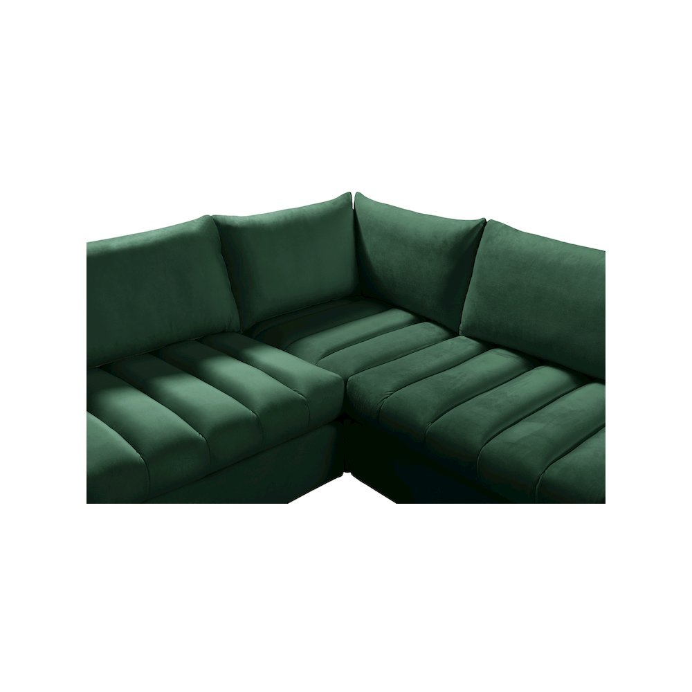 Jacob Green Velvet Modular Sectional. Picture 7