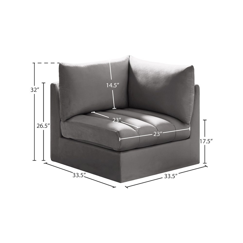 Jacob Grey Velvet Corner. Picture 8