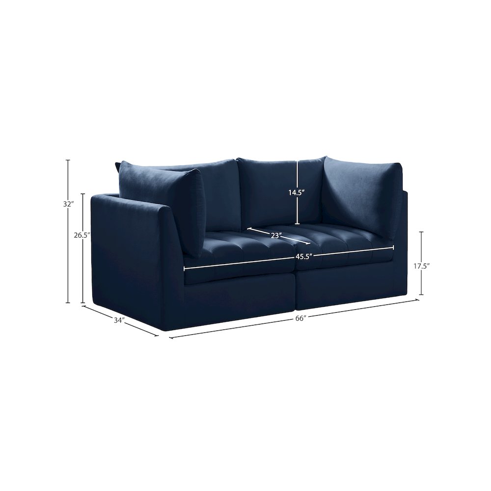 Jacob Navy Velvet Modular Sofa. Picture 9