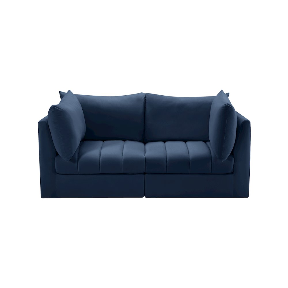 Jacob Navy Velvet Modular Sofa. Picture 3