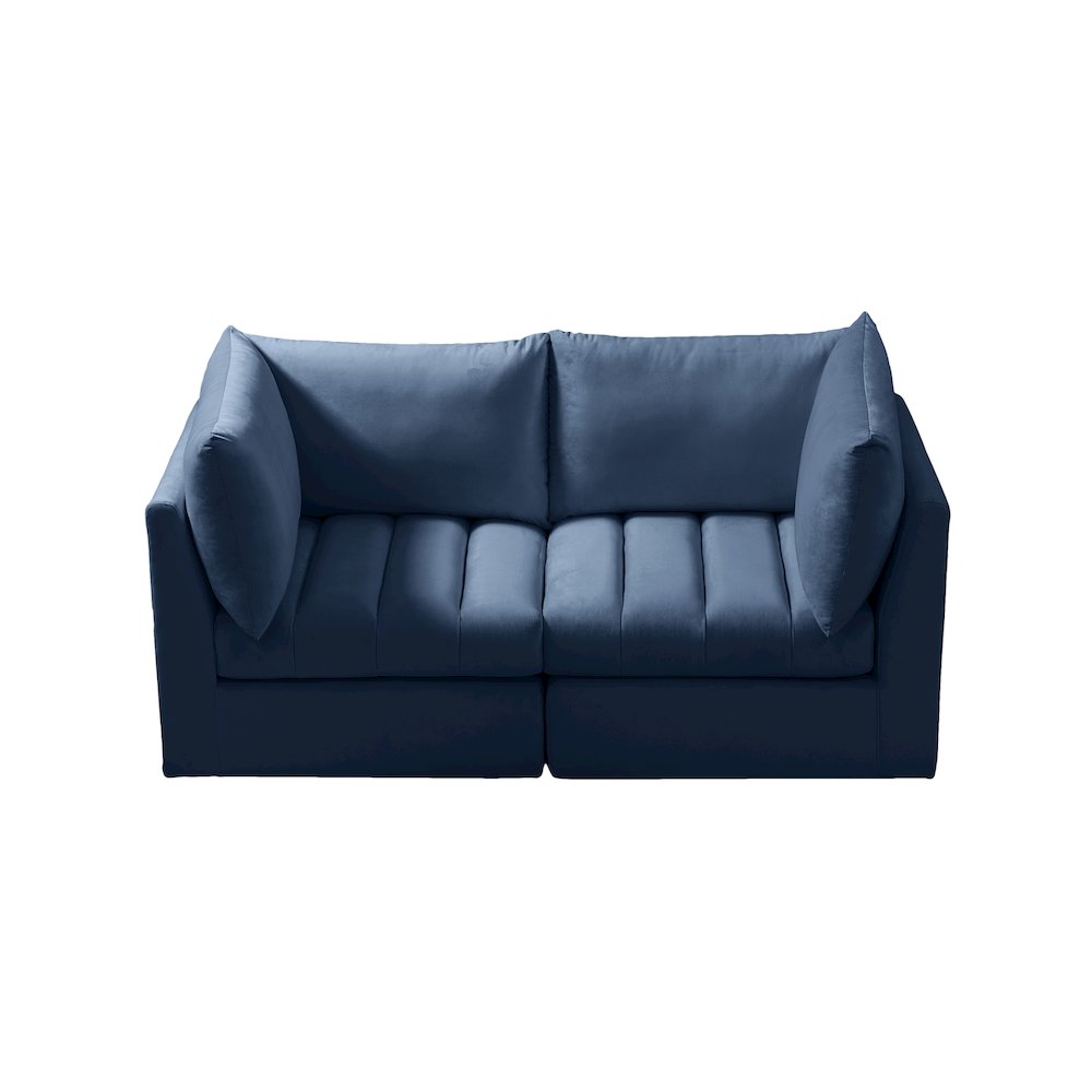 Jacob Navy Velvet Modular Sofa. Picture 4