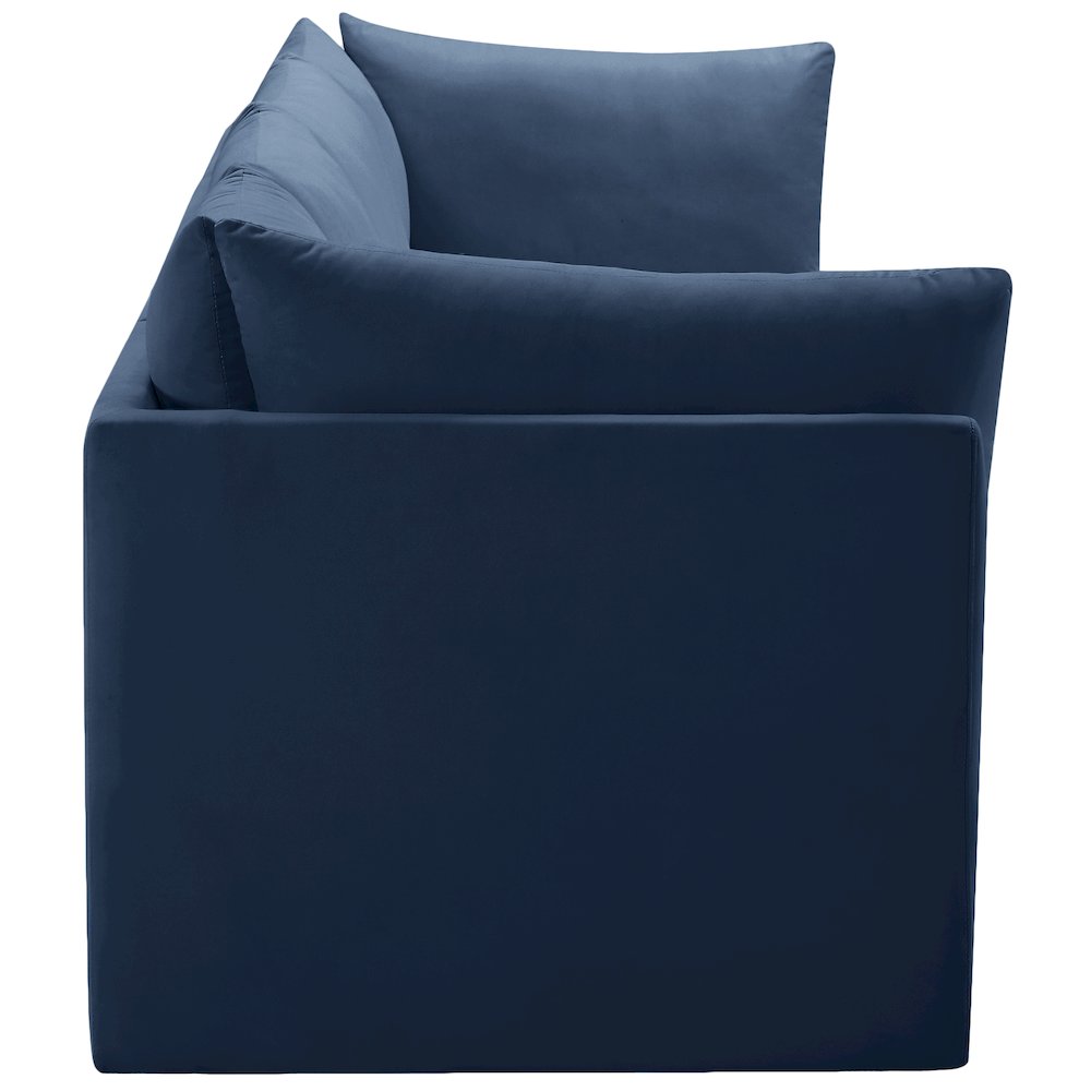 Jacob Navy Velvet Modular Sofa. Picture 5