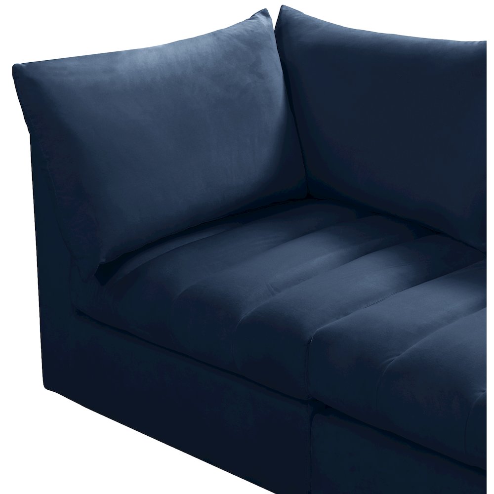 Jacob Navy Velvet Modular Sofa. Picture 7