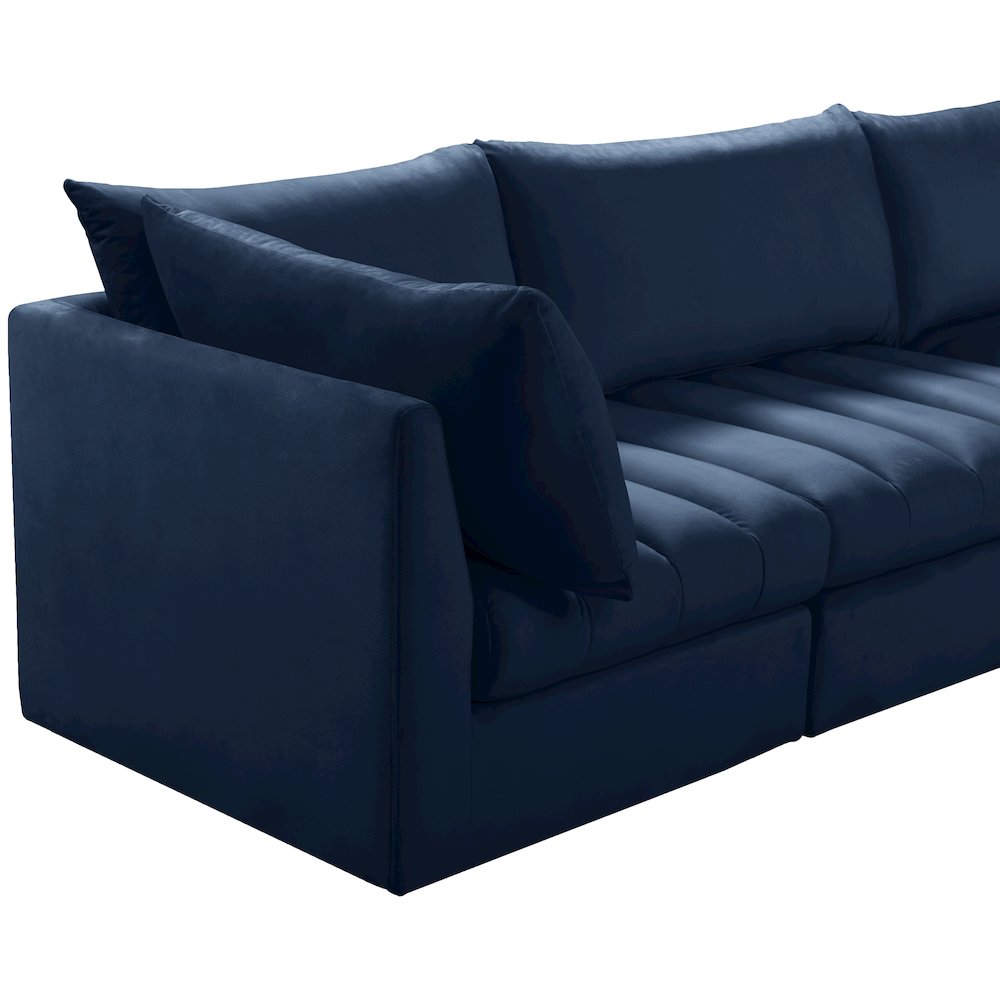 Jacob Navy Velvet Modular Sofa. Picture 8