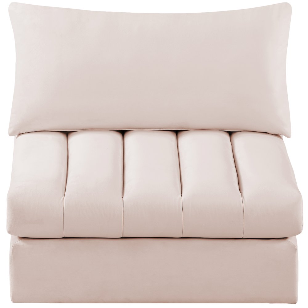 Jacob Pink Velvet Armless. Picture 4