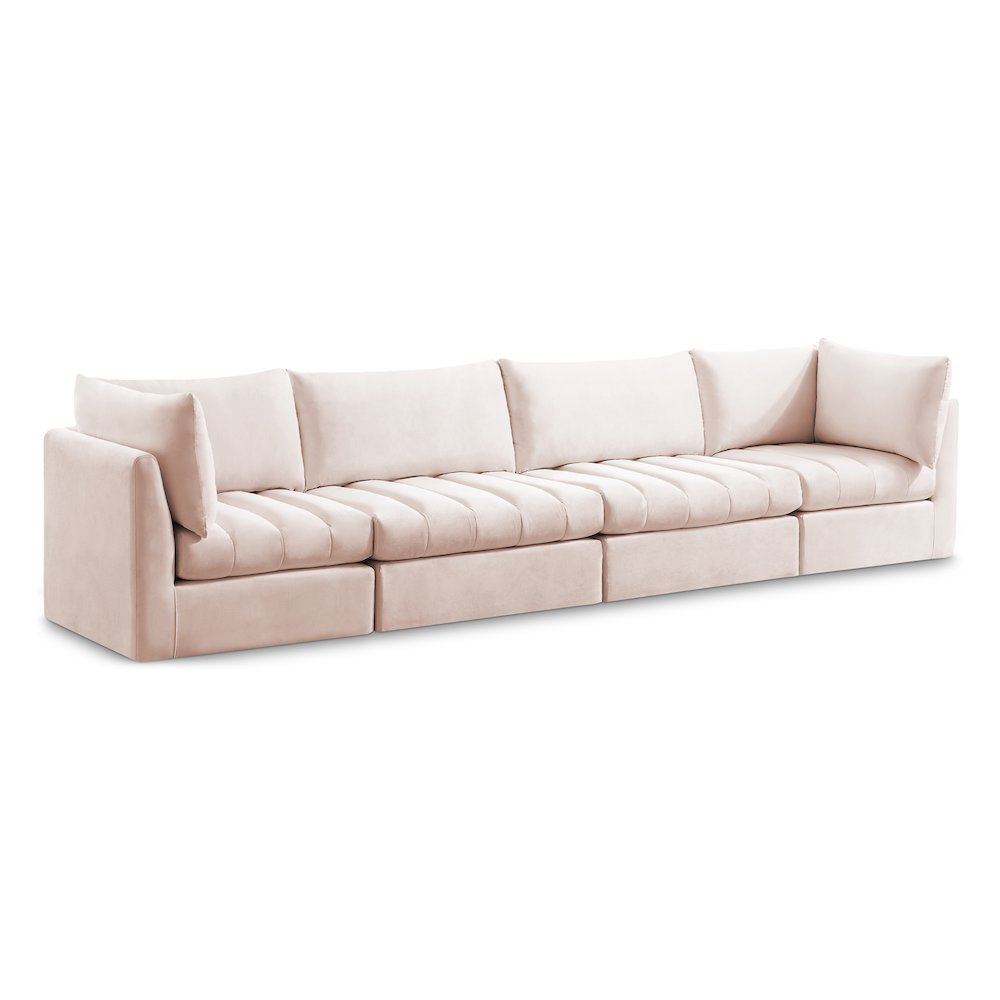 Jacob Pink Velvet Modular Sofa. Picture 1