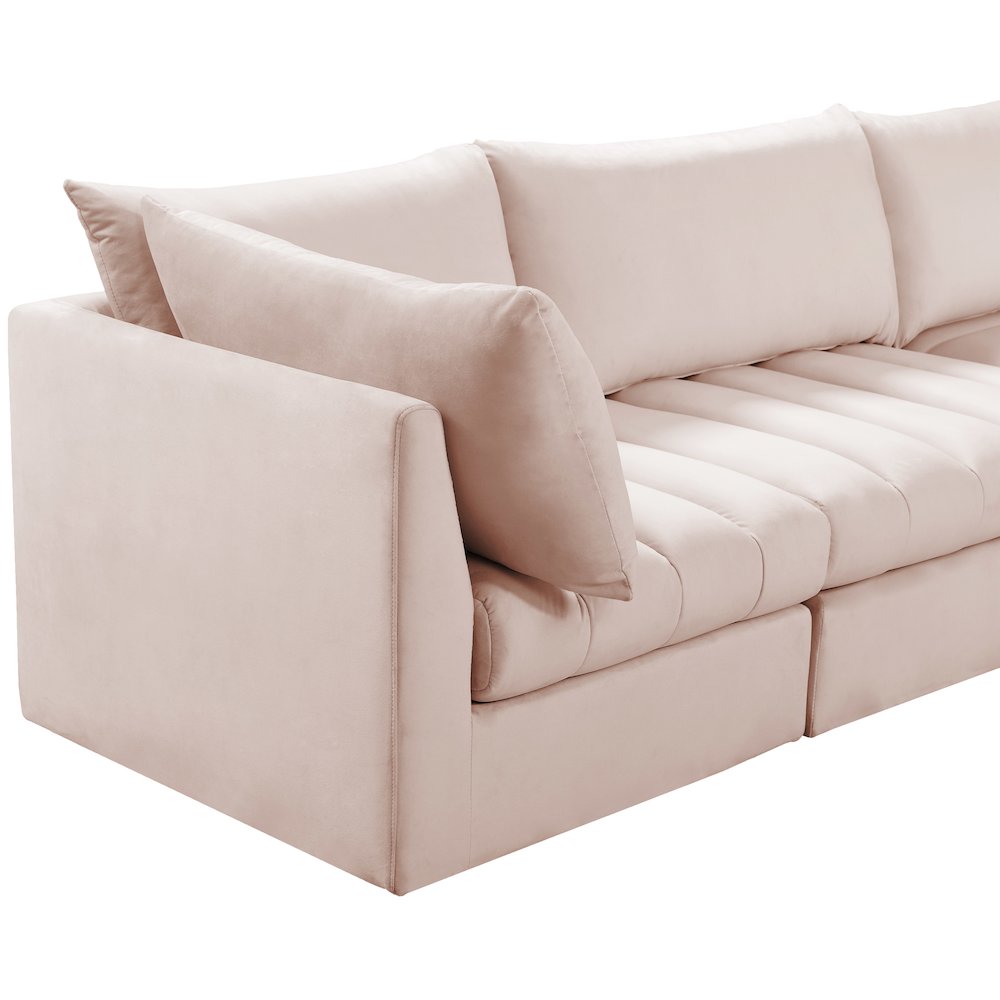 Jacob Pink Velvet Modular Sofa. Picture 8