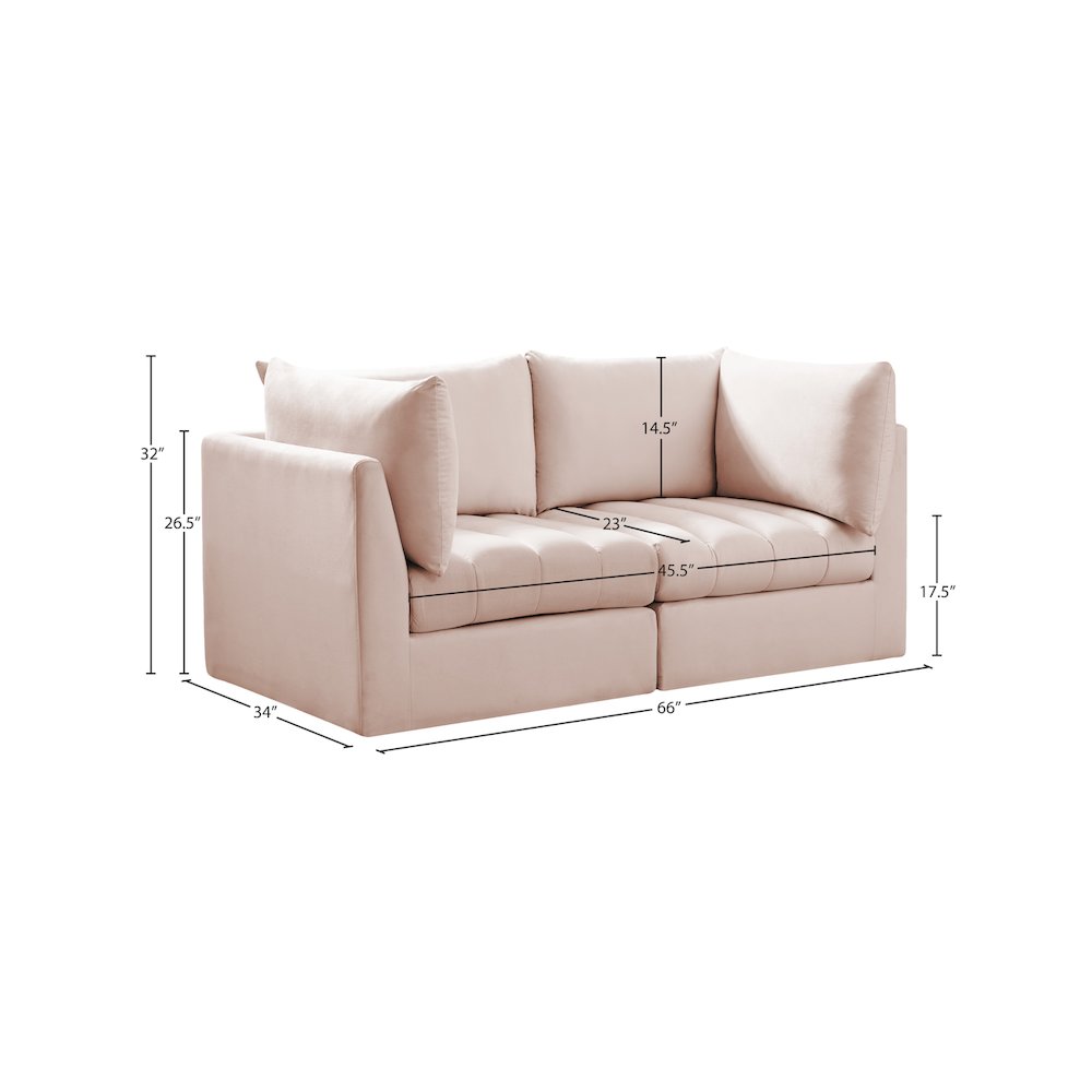 Jacob Pink Velvet Modular Sofa. Picture 9