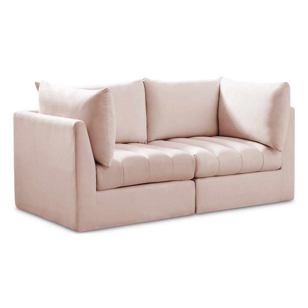 Jacob Pink Velvet Modular Sofa. Picture 1