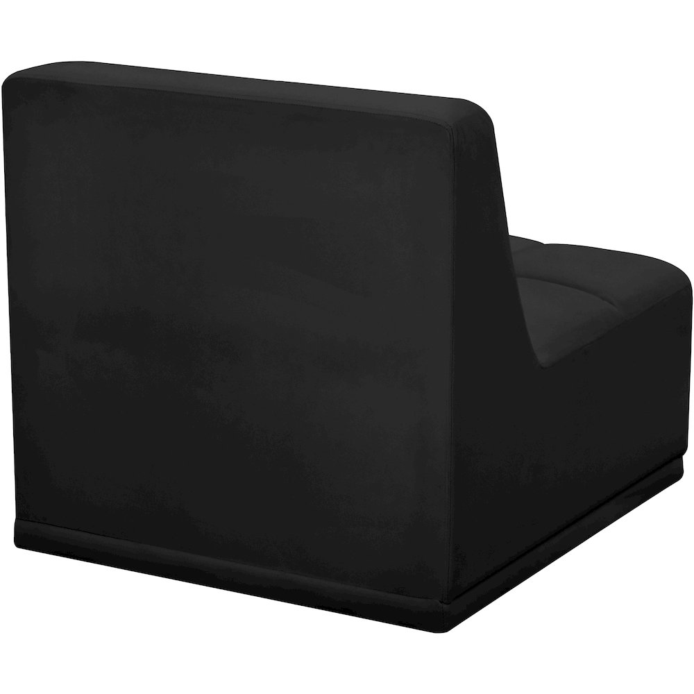 Relax Black Velvet Armless Chair. Picture 2