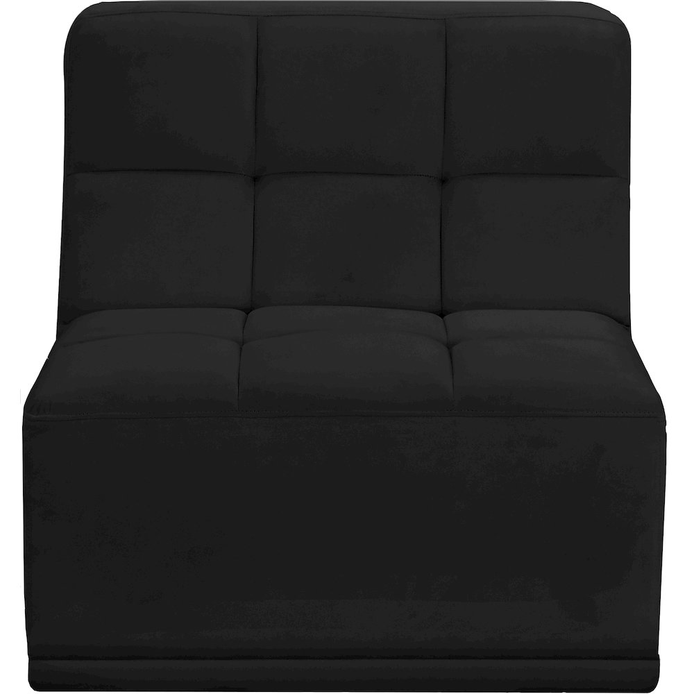Relax Black Velvet Armless Chair. Picture 4