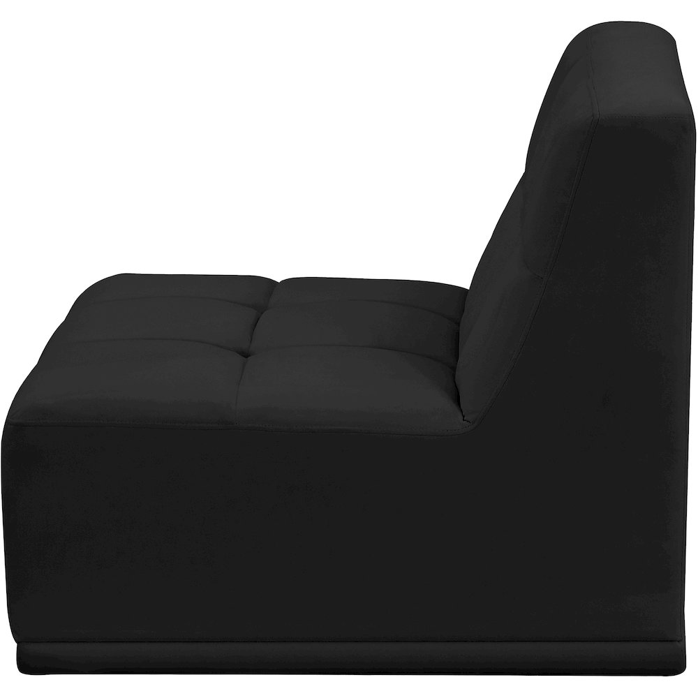 Relax Black Velvet Armless Chair. Picture 5