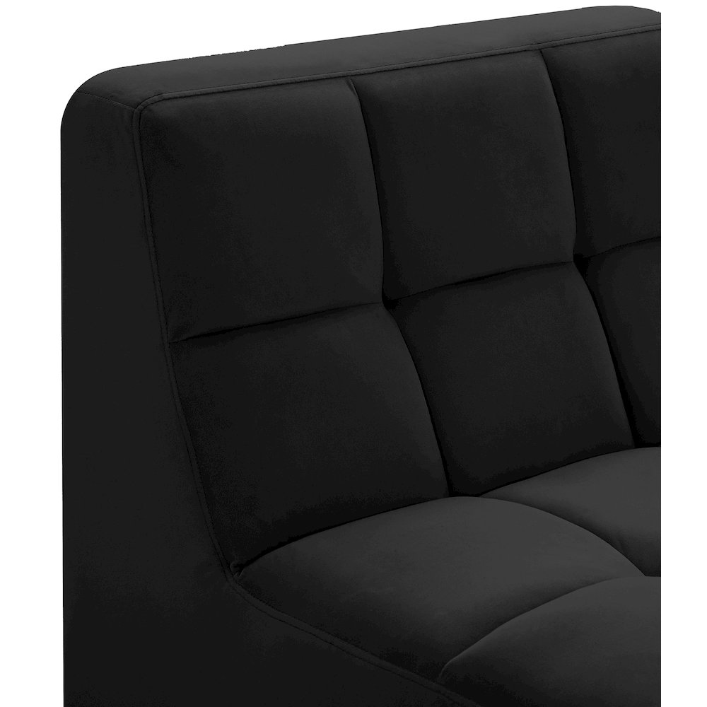 Relax Black Velvet Armless Chair. Picture 7