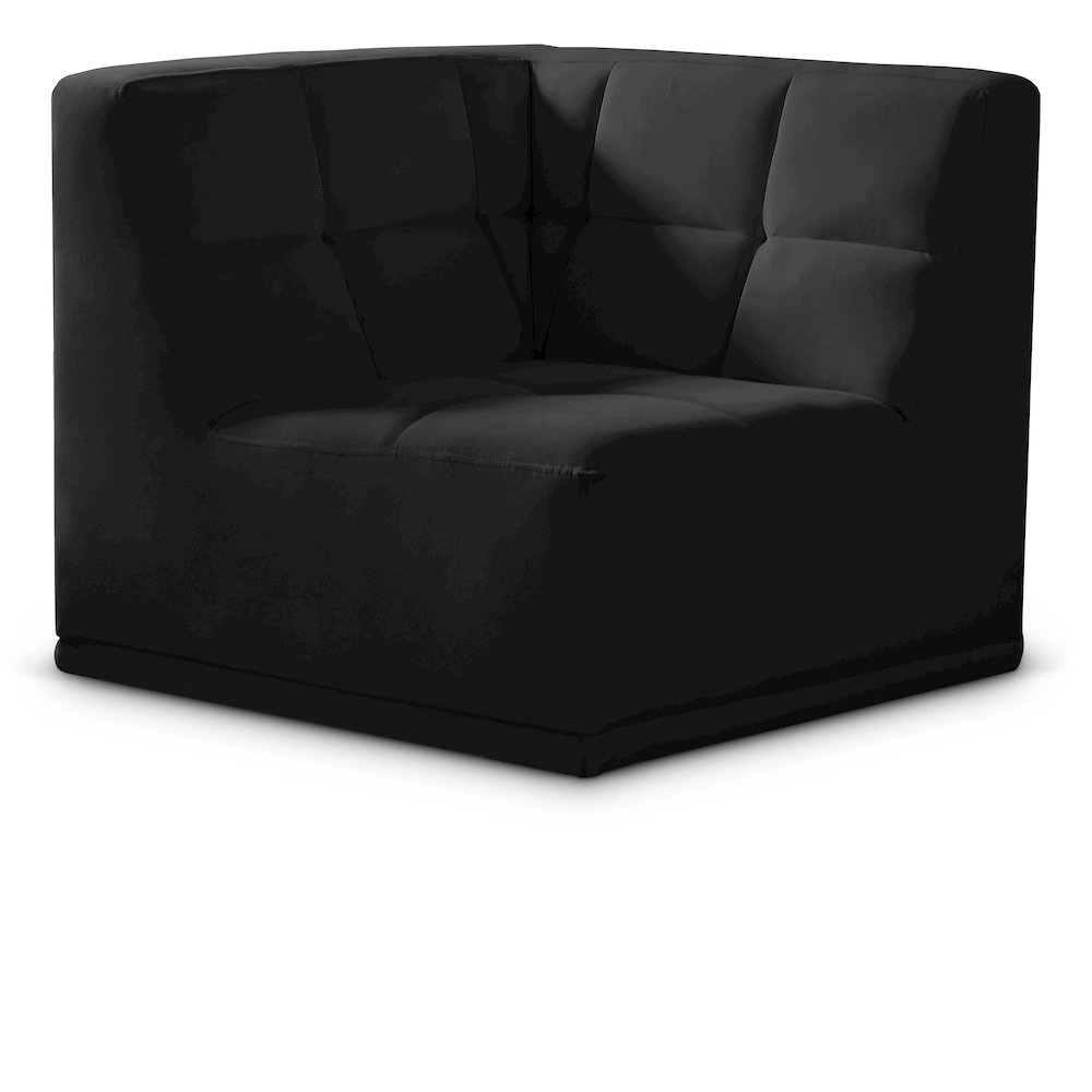 Relax Black Velvet Corner Chair. Picture 1