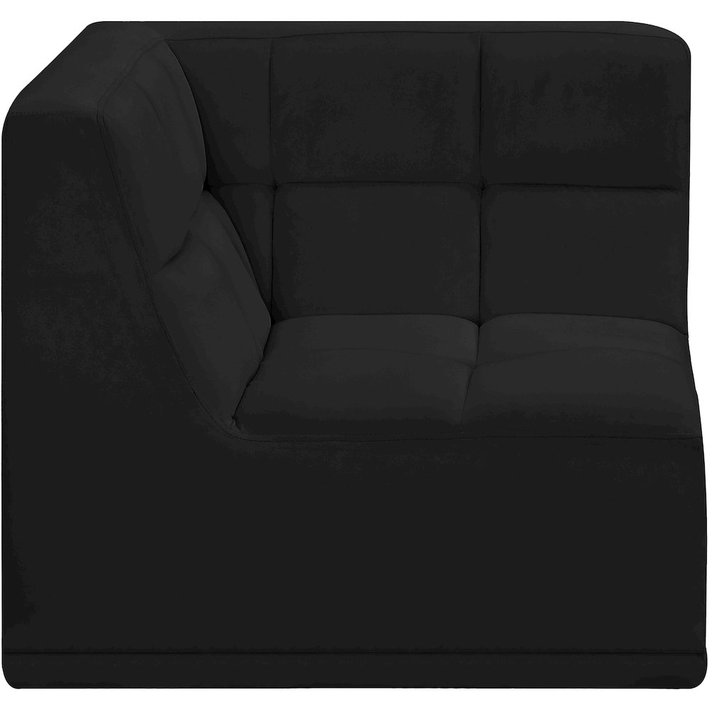 Relax Black Velvet Corner Chair. Picture 3